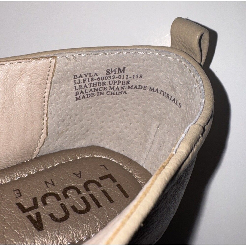 Women's Taupe Slip-On Leather Flats - Picture 5 of 7